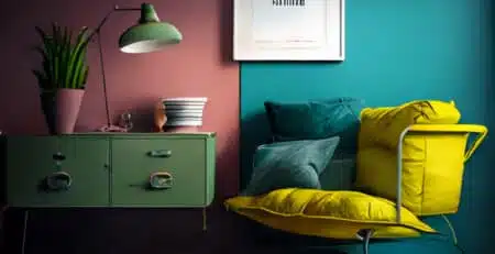 Ein Raum mit verschiedenen Farbkonzepten: welcher Farbtyp bin ich?